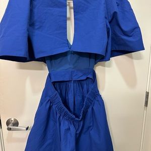 Banana Republic Cutout Dress Voltage Blue Sz 10